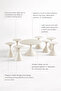 Modern Beige Round Coffee Table Set 1+6 – 7 Piece Cone Base Living Room Set - 4