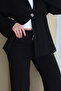 Shawl Collar Drawstring Detailed Comfortable Fit Modal Kimono Hijab Set Black 1179 - 5