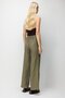 4808 women's wide leg trousers with buckle detail - khaki - 4