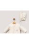 Baby Girl Ecru Cotton Jumpsuit Set – Newborn Hospital Release Set with Hat and Gloves, 4-Piece Set - 4