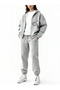 Trendy Clothing Hoodie Zip Printed Top & Bottom Suit Plus Size