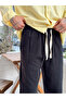 Basic Baggy Linen Trousers Black - 2