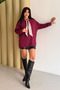 Premium Modal Scarf Detailed Crew Neck Oversize Tunic 1177 - 3