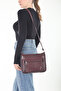 Genuine Leather Daily Claret Red Mother's Bag - 5