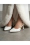 Gold Buckle Detail, Pointed Toe, Patent Leather Material, Stiletto Thin Heel Women's Shoes - 4