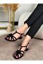 Nerissa Women's Glittery Hellenistic Model Cage Toe Sandals