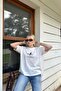 Cycling Collar Print Detail Oversize Tshirt - 4