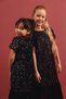 Girl's Sequined Fringed Tulle Detailed Long Dress – Special Occasion Holiday Dress - 7