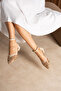Sequin Embroidered Women's Stylish Ankle-Strap Ballerinas - 4