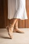 Sequin Embroidered Women's Stylish Ankle-Strap Ballerinas - 2