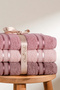 Pera 3-Piece 100% Cotton Towel Set |   Bath Towel |   Bag with Contents, Dowry Gift, Gift Item |   70X140 cm - 2