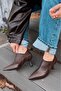 Olia High Heeled Shoes Light Brown Matte Leather - 5