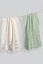 Pera 3-Piece 100% Cotton Towel Set |   Hand, Face - Hair Towel |   Bag with Contents, Dowry Gift, Gift Item |   50X90 cm - 4