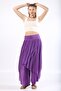 Women's Purple Italian Envelope-Closed Lined Silk Trousers - 2