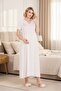 New Season Ecru Summer Short Sleeve Special Design Button Detailed Maternity Nightgown - 8