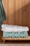 Pera 3-Piece 100% Cotton Towel Set |   Hand, Face - Hair Towel |   Bag with Contents, Dowry Gift, Gift Item |   50X90 cm - 7
