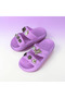 Women's Double-Strap Lightweight Sole Beach Pool Daily Home Slippers with Stone Accessories - 2