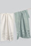 Pera 3-Piece 100% Cotton Towel Set |   Hand, Face - Hair Towel |   Bag with Contents, Dowry Gift, Gift Item |   50X90 cm - 4