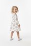 Girls' Dress White Color Flower Patterned Ruffle Skirt Twill Fabric Long Sleeves - 4