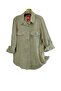 Plus Size Crinkle Batik Stone Decorated Shirt Bluse - 4