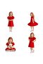 Balloon Short Sleeve A-Line Red Dress Daily-Special Occasion - 2