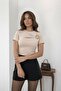 NEW SEASON Women's Buckled Bust-Detail Sandy Short Sleeve Blouse 0074 - 4