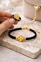 Steel and Rubber Design Ring and Bracelet