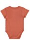 3-Piece Pocket Fox Animal Printed Short Sleeve 0-36 Months Snap Fastener Bodysuit - Orange - 3