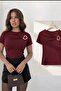 NEW SEASON Women's Buckled Bust-Detail Sandy Short Sleeve Blouse 0074