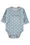 Little Star Embroidered 1-18 Months Snap Fastener Badi - Blue 3-6 Months