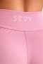 Women's High Waist Gathering Pink Sports Leggings – Flexible Fitness & Yoga Leggings - 3