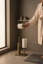 Antique Gold Toilet Brush Antique Gold Toilet Paper Holder Set with Brass Legs Easy Cleaning Refillable - 3