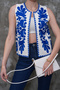 Ethnic Patterned Embroidered Vintage Vest - 2