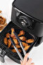 Black Heat Resistant Washable Silicone Oven and Airfryer Round Model Baking Mat 20 cm - 7