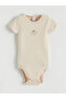 Ecru Fil Printed Baby Boy Snap Fastener Bodysuit 3-Piece Set - 5