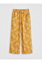 Patterned Girl's Trousers with Elastic Waist