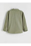 Green boy's gabardine shirt and pants