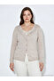 Beige Crew Neck Lace Detailed Women's Bodysuit - 5