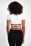 Ring Design Crop Top Women's Blouse with Back Detail - 8