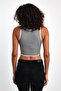 Front Zipper Contrast Ribbed Crop Tank Top – Stretchy Fabric, Modern and Trendy Design - 9