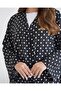 Dots abaya, black and white abaya with matching color scarf - 5