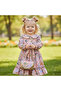 Floral Girl's Dress with Bag - 5