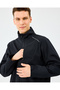 جاكيت أساسي من مادة سوفتشيل للرجال باللون الأسود S2520132-3817 - 4