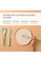 Earth Friendly 3-in-1 Travel Cutlery | Made with Rice Husk | Microwave Safe | Set of 3 - 3