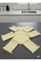 12 Pieces Yellow Color 30-50 cm Cotton Piece Kitchen Towel & Hand and Face Towel Set - 2