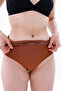 . .T Brown Mi Emay 2704 Laser Cut High Waist Ghost Panties - 4