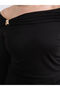 Soulife Black Plus Size Boat Neck Ruched Blouse - 3