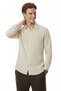 Beige Comfortable Fit 100% Linen Men's Shirt – Fine Textured Summer New Season Shirt 2602616 - 2