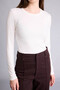 تي شيرت نسائي بأكمام طويلة من Slim Fit Basic Ecru G8729AX/ER105 - 5