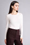 تي شيرت نسائي بأكمام طويلة من Slim Fit Basic Ecru G8729AX/ER105 - 4